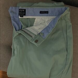 J. Crew Men’s Light Mint Green Cotton Chinos 33/32